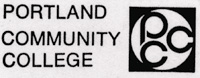 Rectangle with a circle inside with the letters PCC to the right of the words Portland Community College