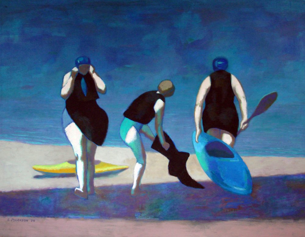 Three Kayakers