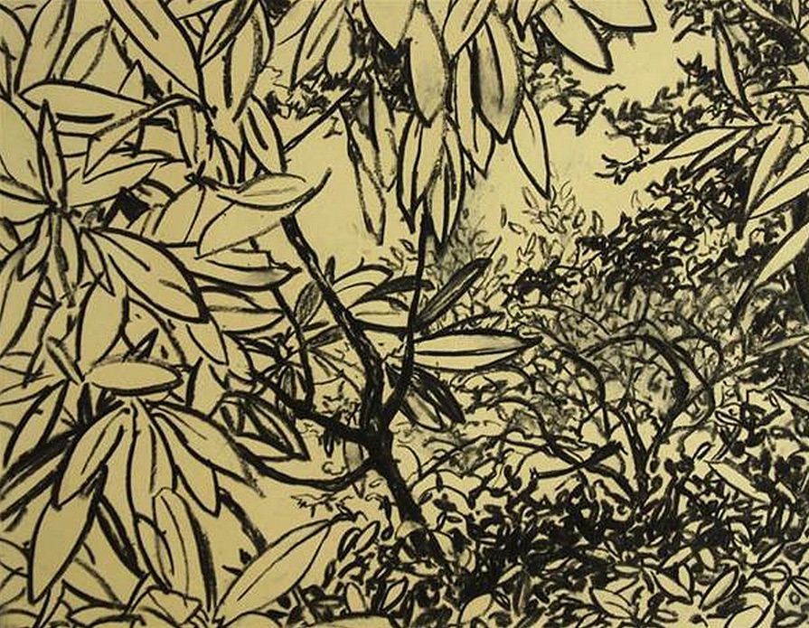 Rhododendron and Leaf Textures, Lan Su Garden