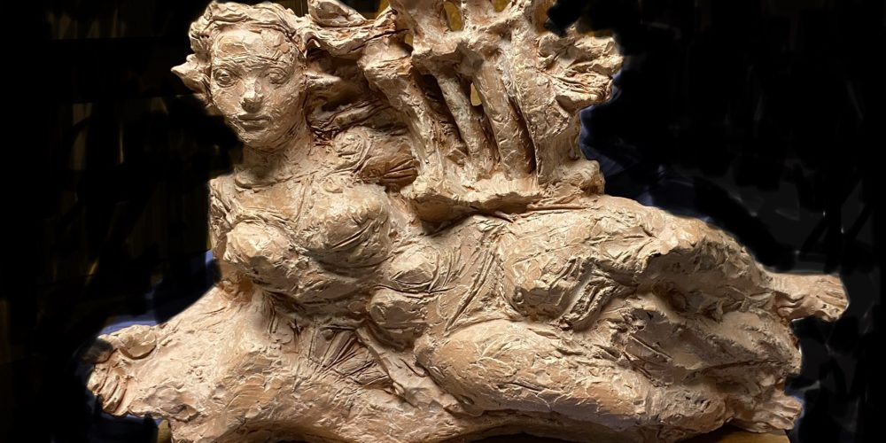Floating Woman with Lyre