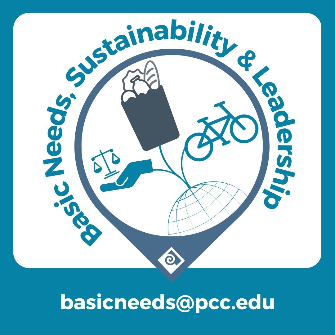 basic needs dept logo with email: basicneeds@pcc.edu