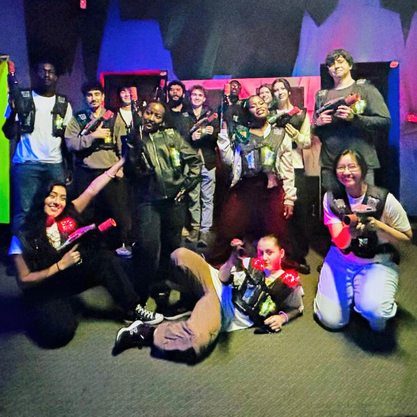 Group photo at laser tag