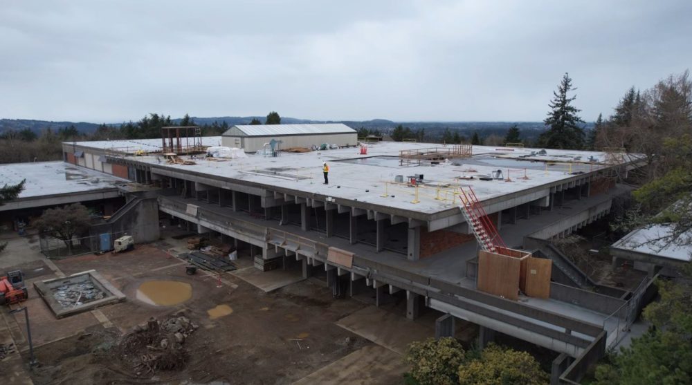 Aerial photo of HT building site