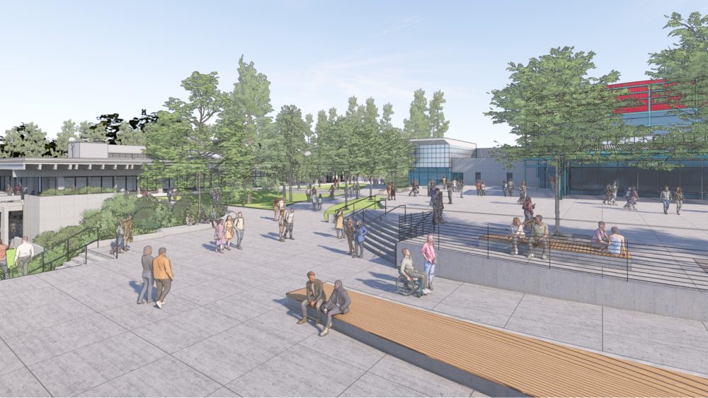 3D rendering of the Sylvania courtyard