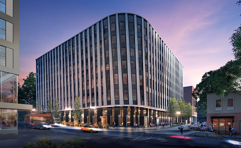 Fourth & Montgomery full building 3D rendering