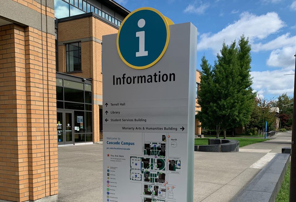 Cascade Campus Information sign