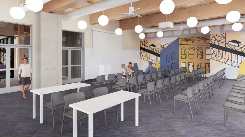 Interior rendering of the community room