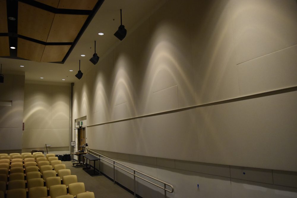 Moriarty Auditorium new acoustic wall panels