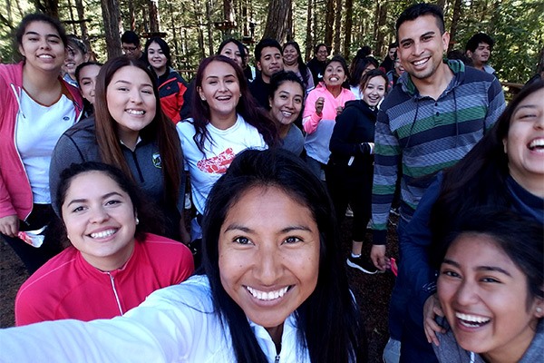 Group of students taking a selfie