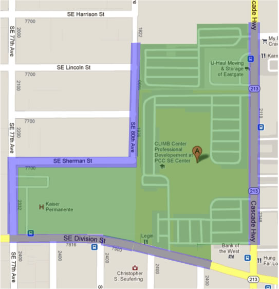 Southeast campus map