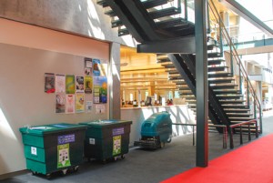 eCycling collection bins in the Sylvania library.
