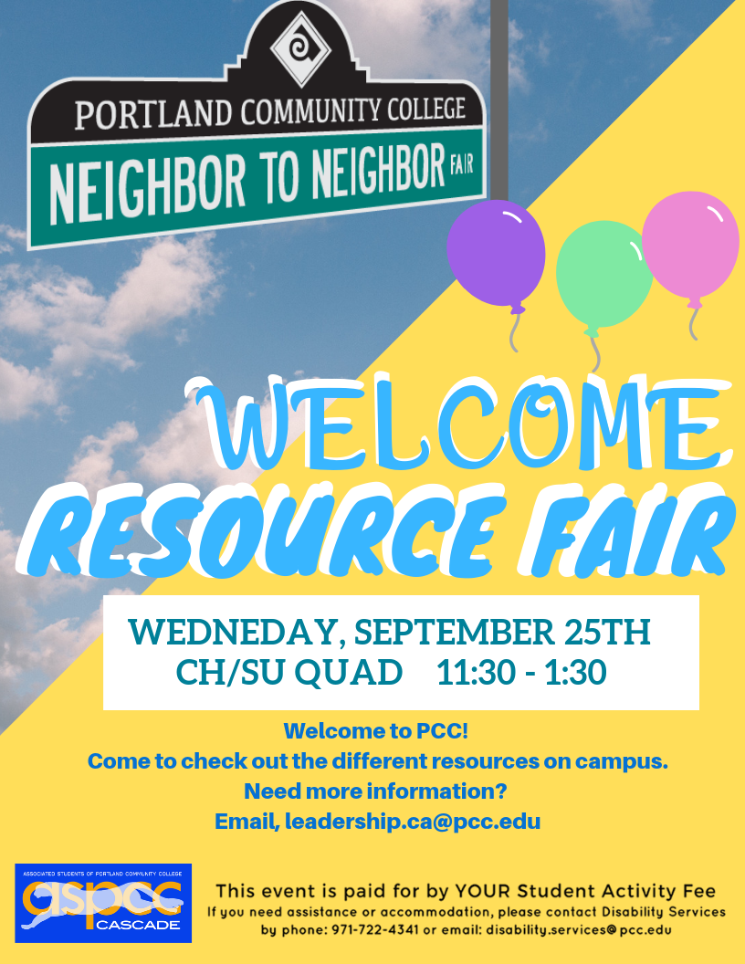 CA Welcome Resource Fair FA19