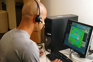 Man working at a computer