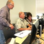 Students at a computer