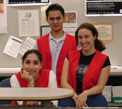 3 student lab assistants