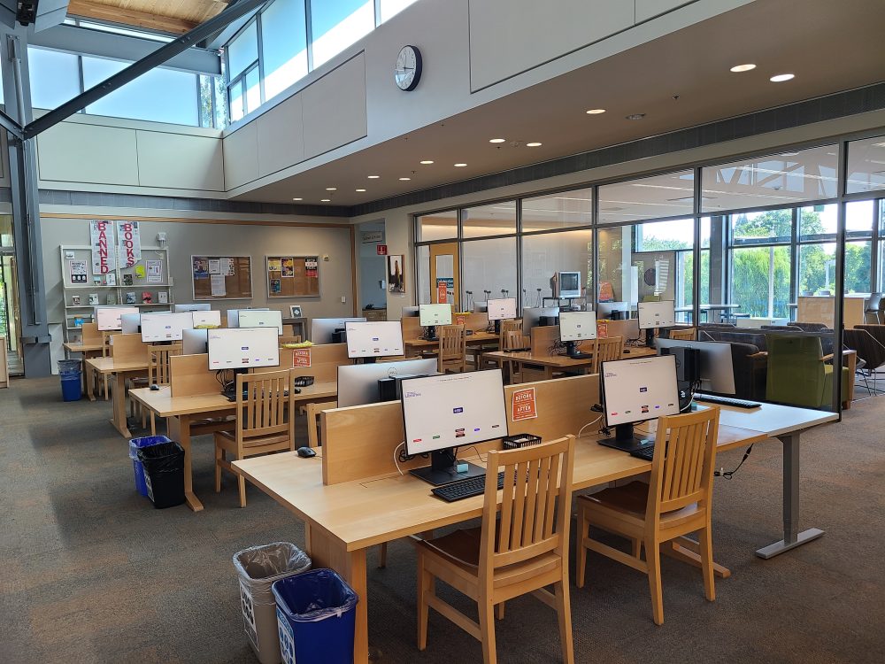 Workstations in the Rock Creek computer lab