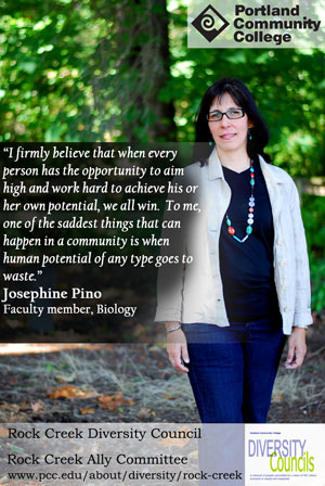 Josephine Pino photo and quote (below)