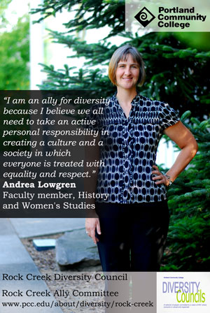 Andrea Lowgren photo and quote (below)