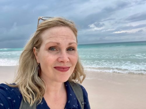 Ericka on a beach in the Bahamas