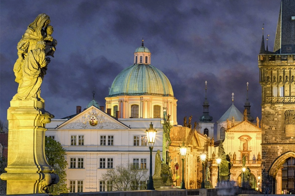 Prague at night