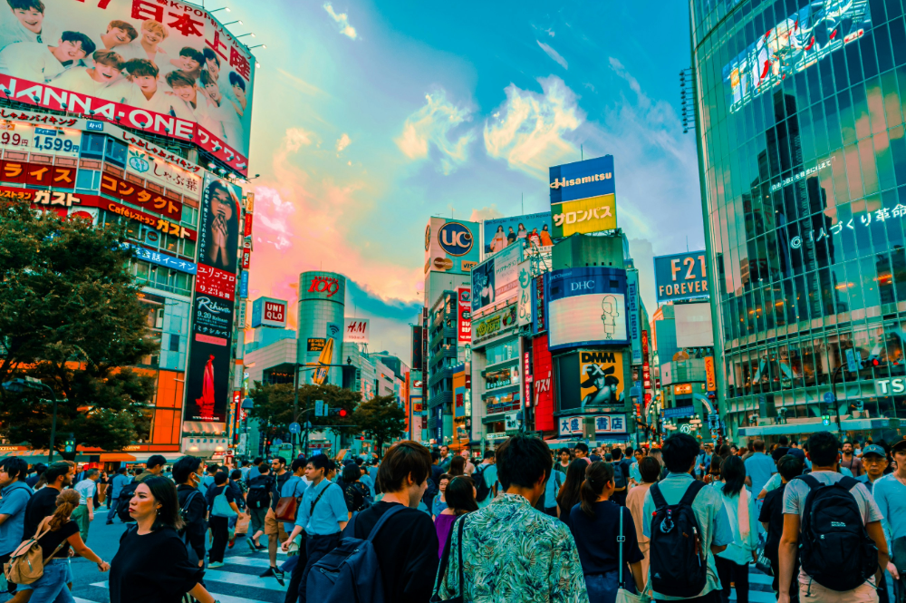 Busy street in Tokyo