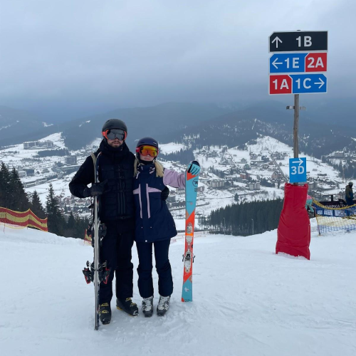 carpathians and skiiers