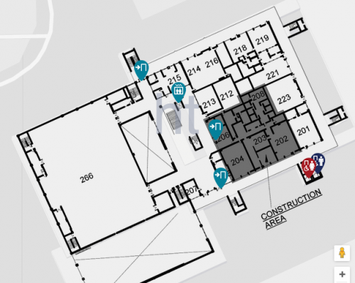 Screenshot of building features map