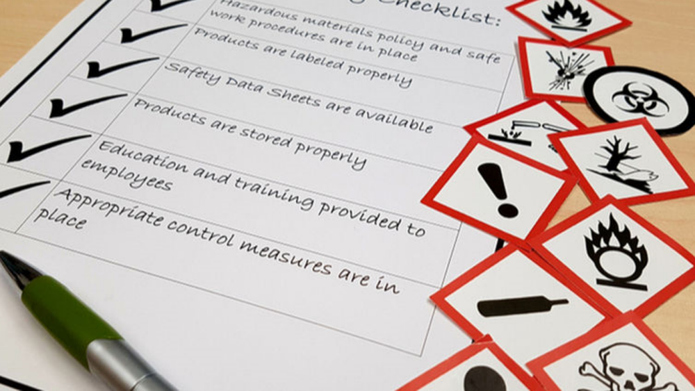 Checklist of hazard communication training topics