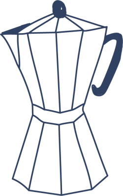 Coffee pot illustrated icon