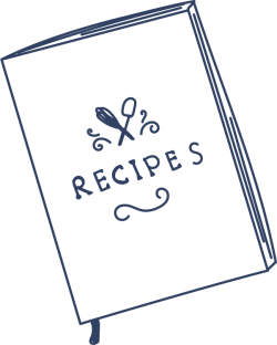 Recipe book illustrated icon