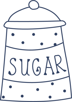Sugar container illustrated icon