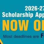 2026-27 scholarship applications now open! Most deadlines are February 1