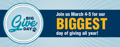 Graphic that says "Join us March 4-5 for the biggest day of giving all year"