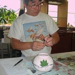 Materials such as seaweed, copper carbonate, paper, leaves, etc. can be applied directly to the clay surface to achieve a chemical transfer during the firing.