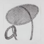 Portrait with Chair Caning (Part I) copper plate etching 18 x 18 in 2014