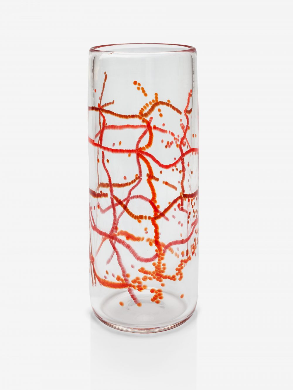 In(compatibility): Woven Reds Frayed glass, czech glass seed beads 15.5 x 5.75 in 2017