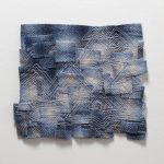 Seven Sisters (Shadow Plaid) reclaimed wool blanket, embroidery floss, thread 10.75 x 12.75 in 2016