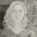Ellen Cervantes; Self Portrait, 2019; Graphite on Paper; 24 x 16"; Drawing