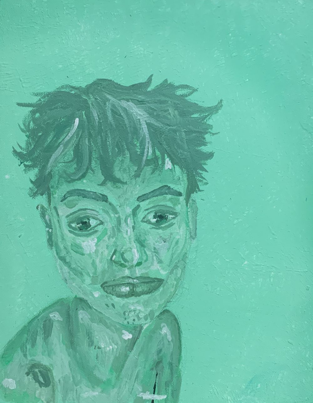 Jordan Garcia; October 17th 2020, 2020; Acrylic Paint; 14 x 11"