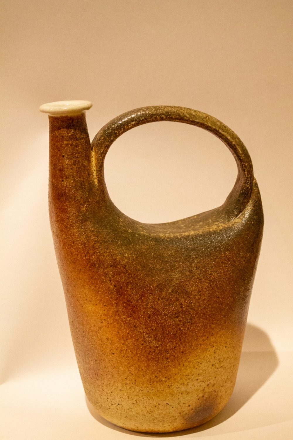 Sara Bachenberg; Stoneware Jug, 2019; Stoneware, Thrown and Altered, Wood Fired; 12 x 8 x 5"; Ceramics