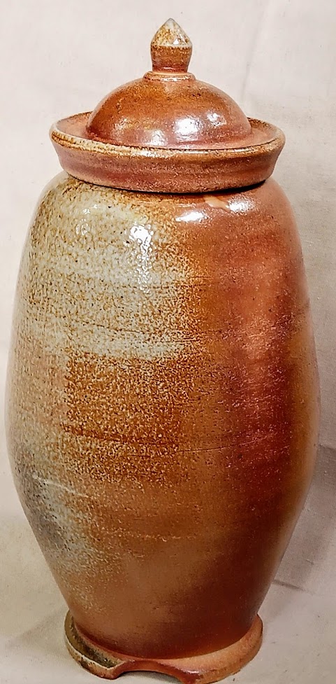 Rasec Urbina Benton; La Robusta, 2020; Mac-10 with Sand, Wood Fired; 16 x 8 x 8"; Ceramics