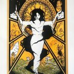 Jessica Allison-Bourne, The Goddess, 2020, screen print (acrylic) on printmaking paper, 21" X 14"