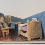 Janice Archer, Van Gogh's Bedroom, 2019, ceramics, 6" x 14" x 6"