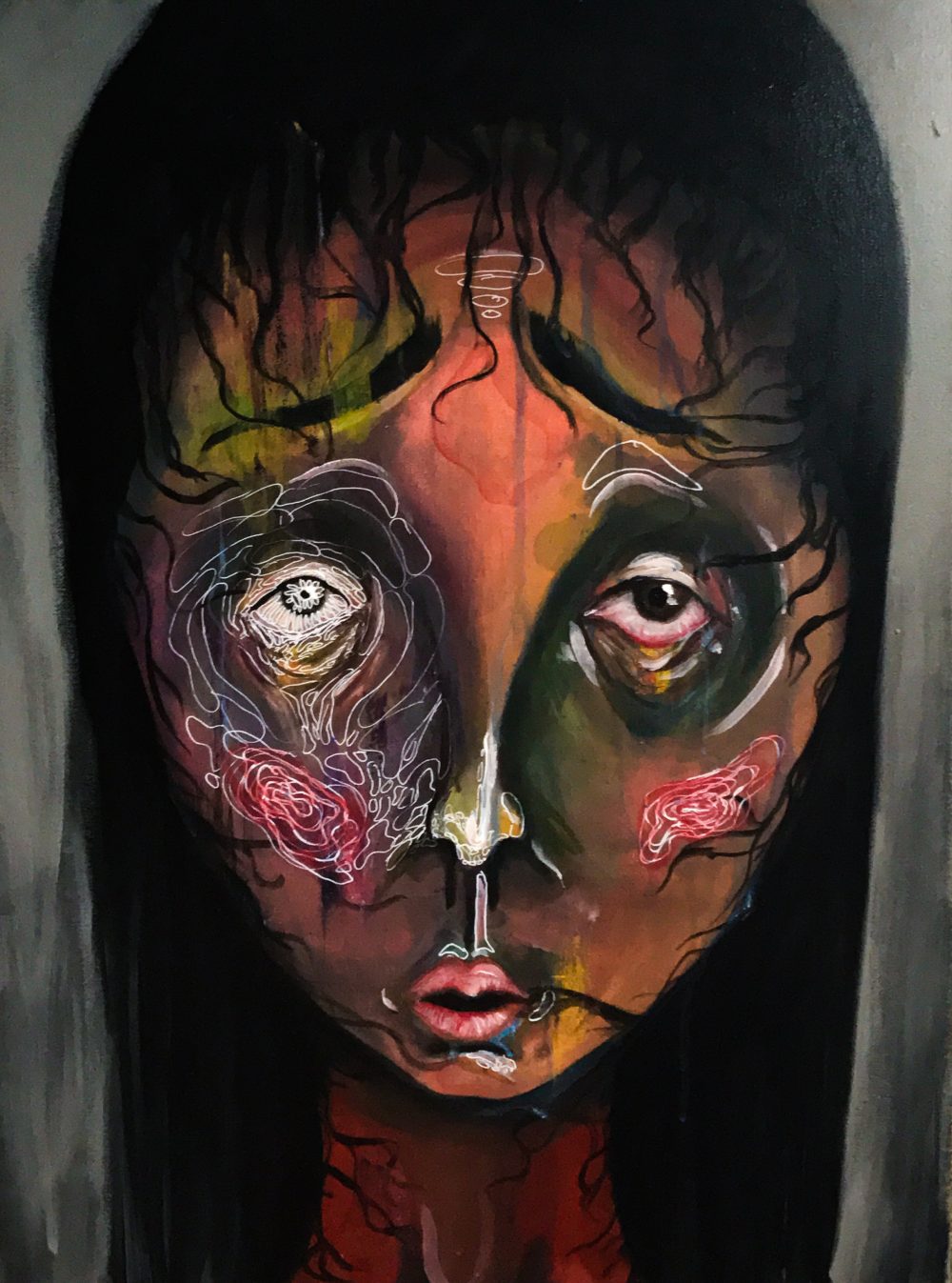 Mitchel Arndt, Break the Silence, 2020, acrylic paint on canvas, 24" x 18"