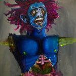 Mitchel Arndt, Overfed Pig, 2020, acrylic paint on canvas, 18" x 14"