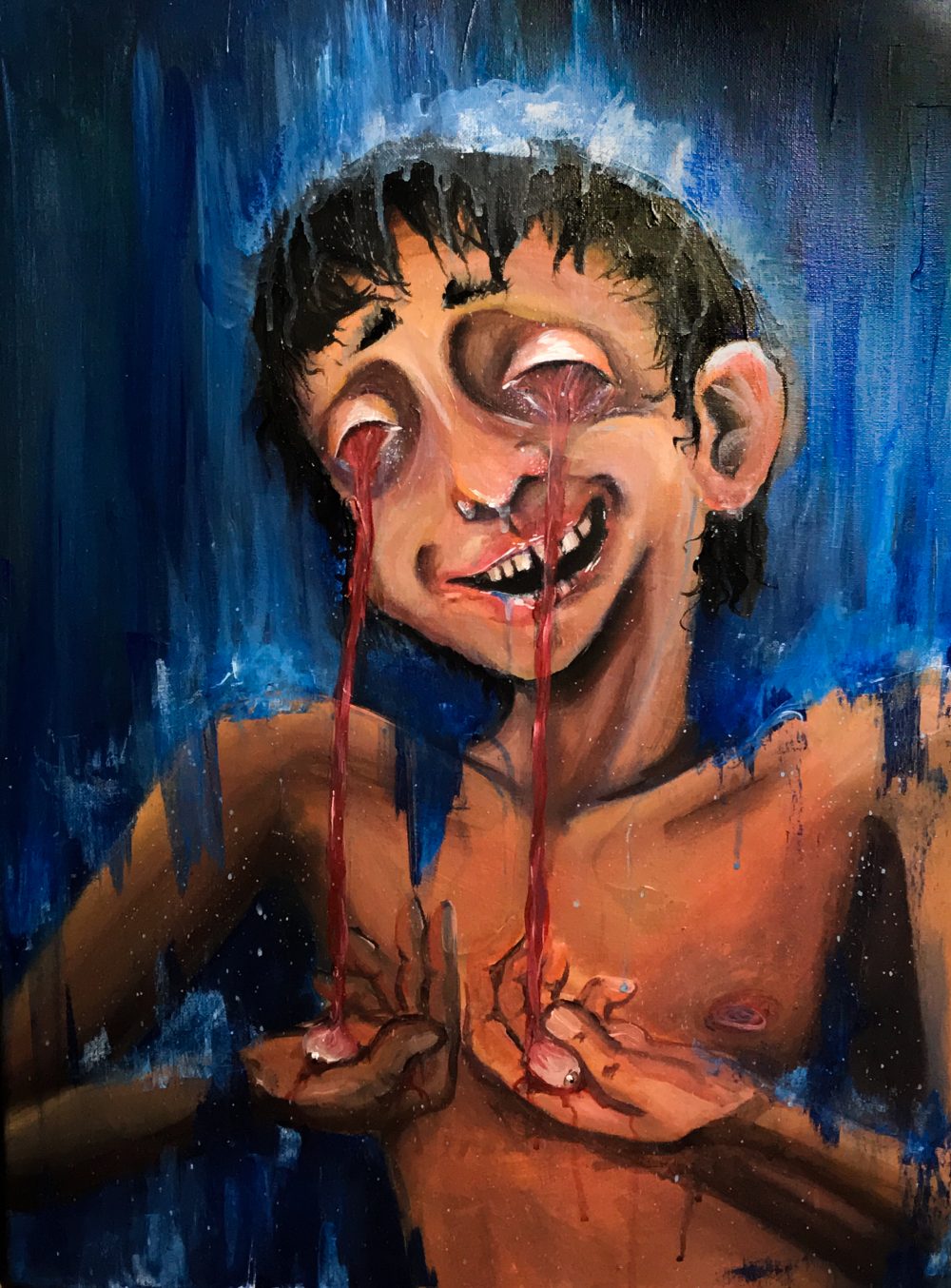 Mitchel Arndt, Skipping Mind, 2020, acrylic paint on canvas, 24" x 18"