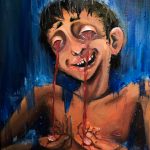 Mitchel Arndt, Skipping Mind, 2020, acrylic paint on canvas, 24" x 18"