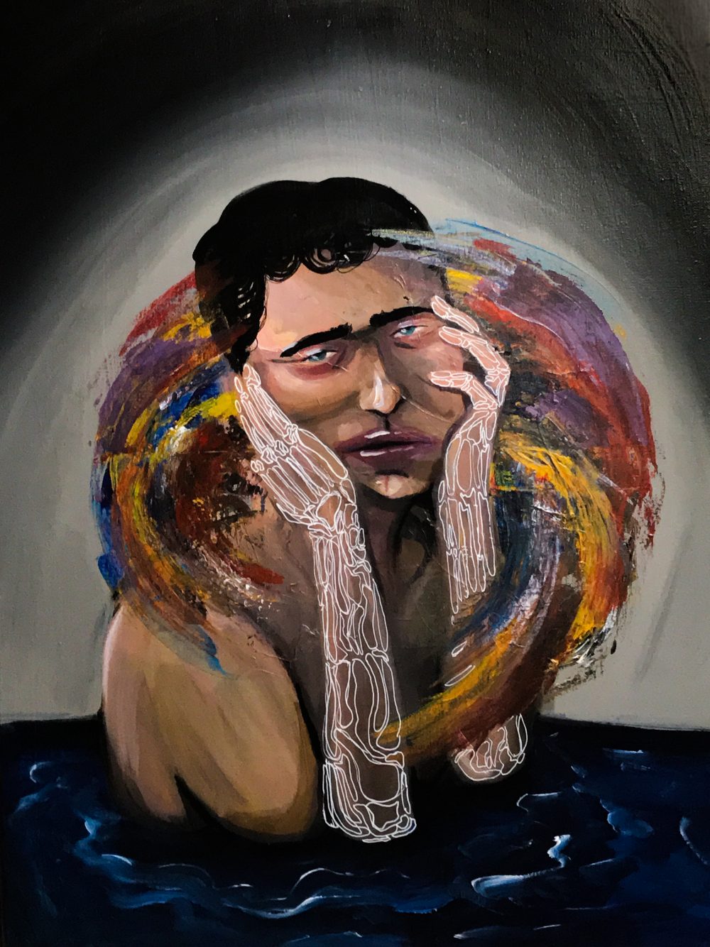 Mitchel Arndt, Why Is It so Loud, 2020, acrylic paint on canvas, 24" x 18"