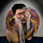 Mitchel Arndt, Why Is It so Loud, 2020, acrylic paint on canvas, 24" x 18"