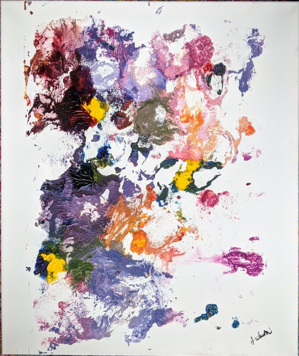 Jennifer Austin, Second Time Sitting in First Class, 2019, acrylic on canvas, 24" x 18"